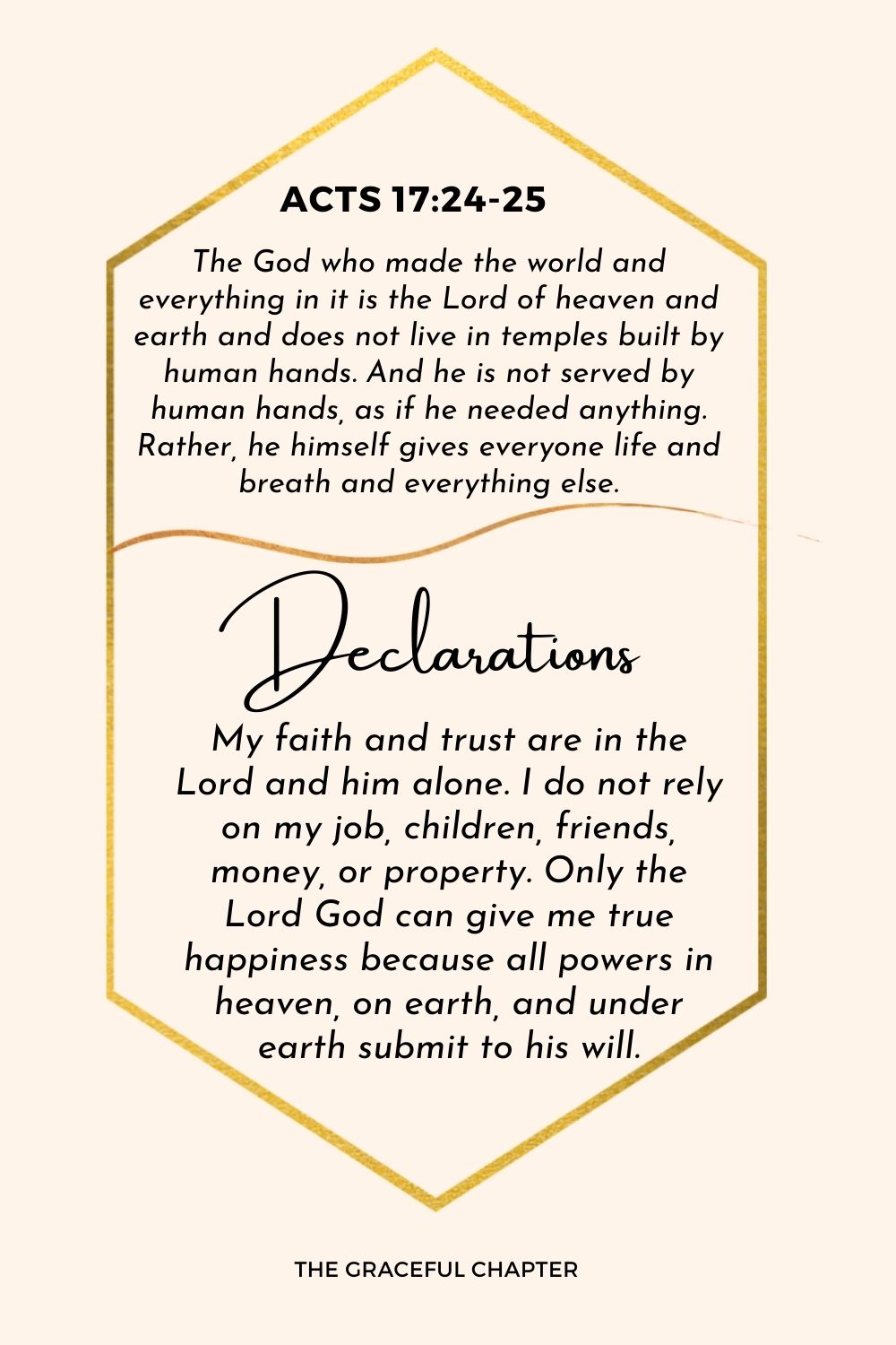 Acts 17:24-25 Declaration