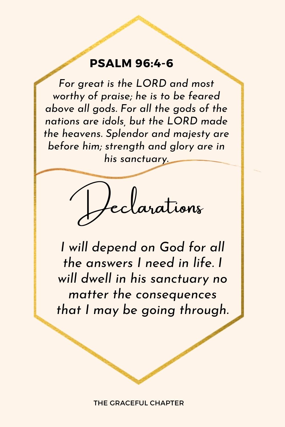 Psalm 96:4-6 Declaration