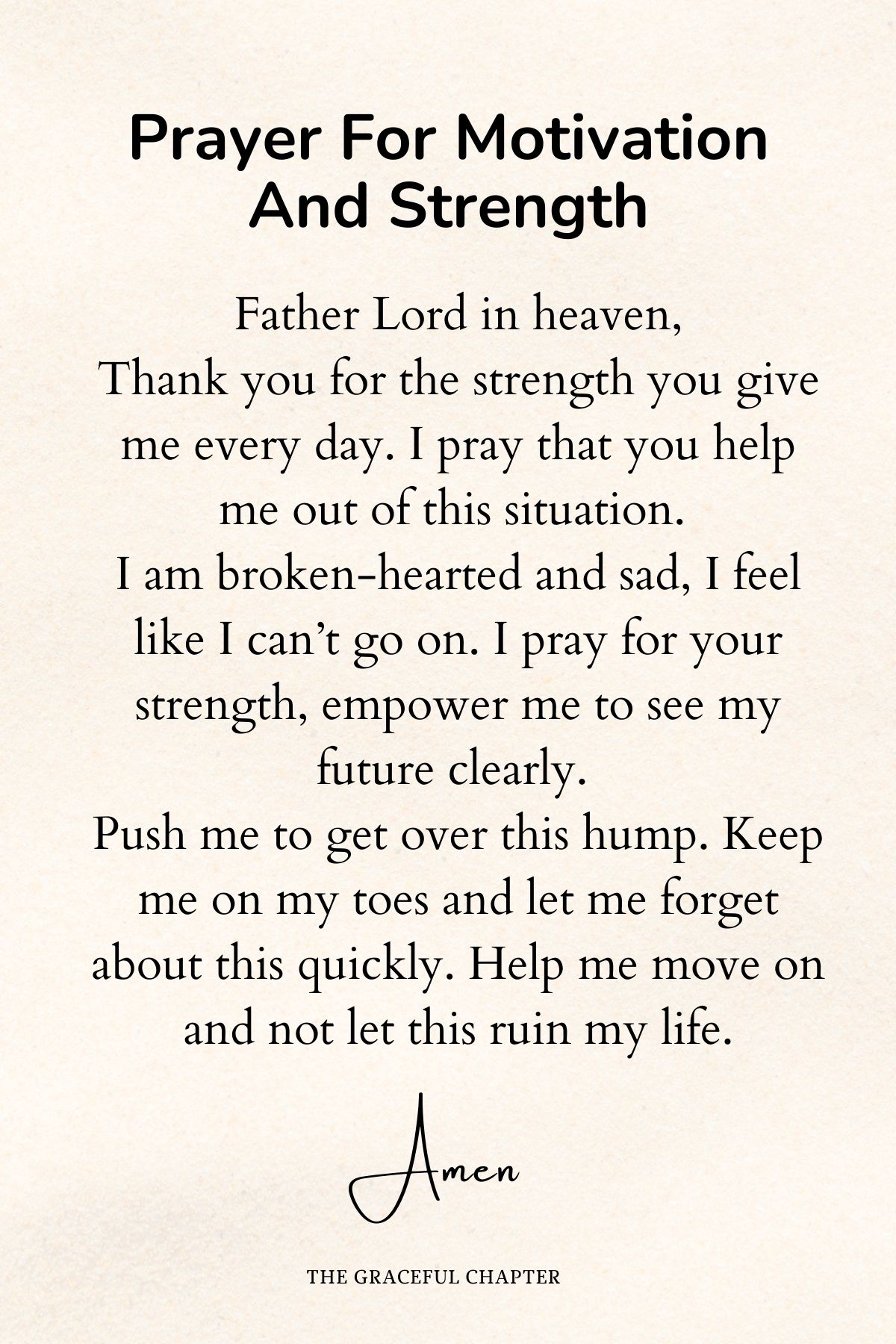 Prayer for motivation and strength