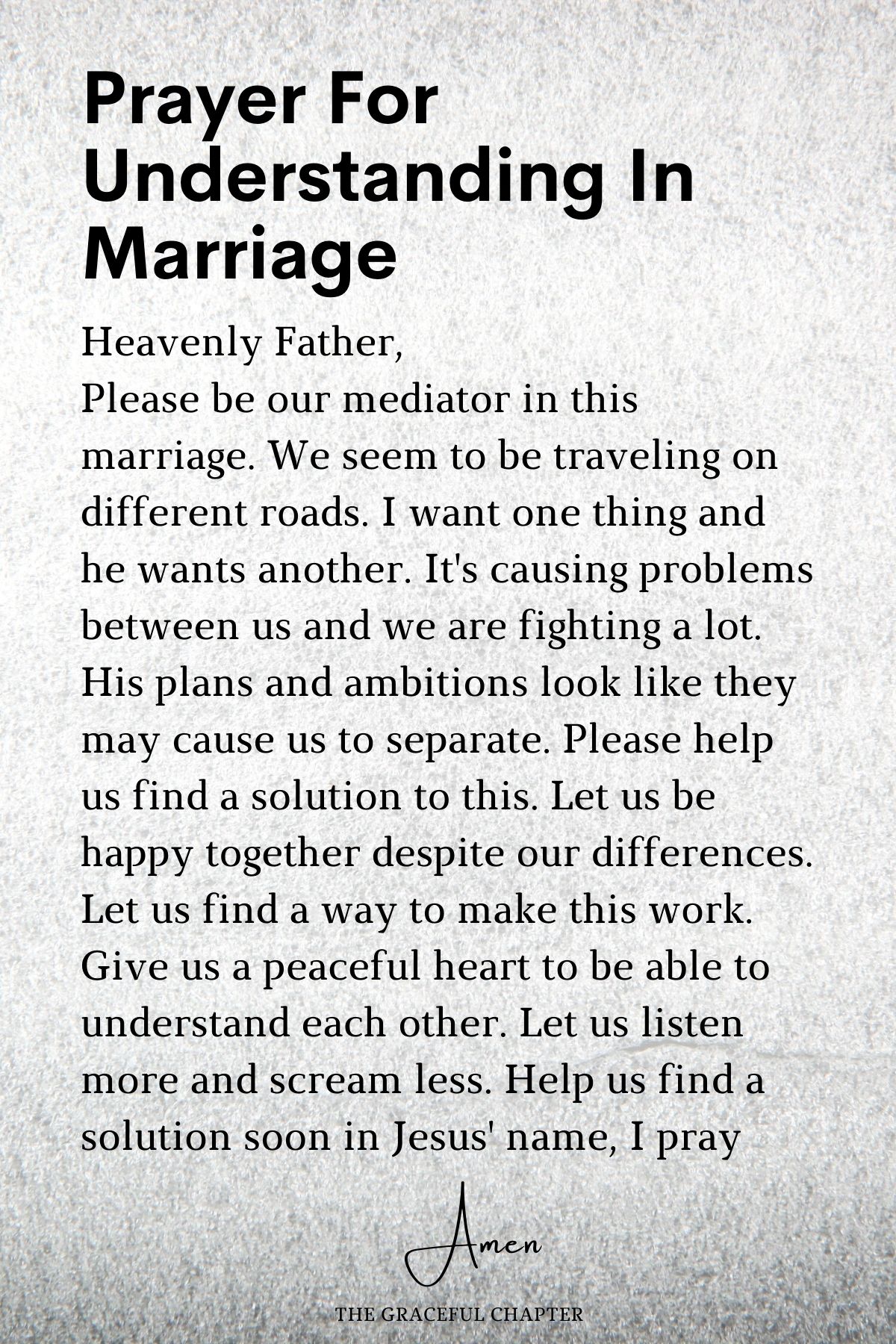 Prayer for understanding in marriage - prayers for marriage restoration