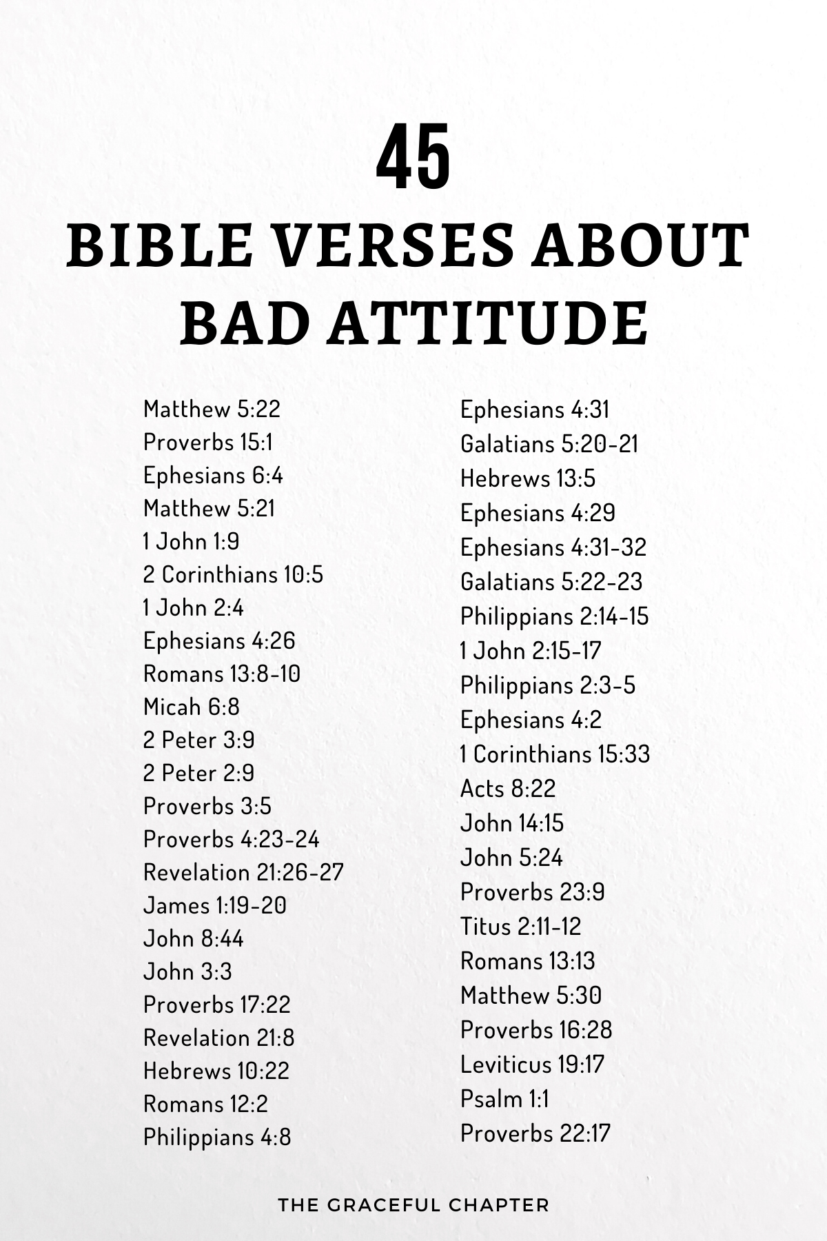 45 Bible Verses About Bad Attitude