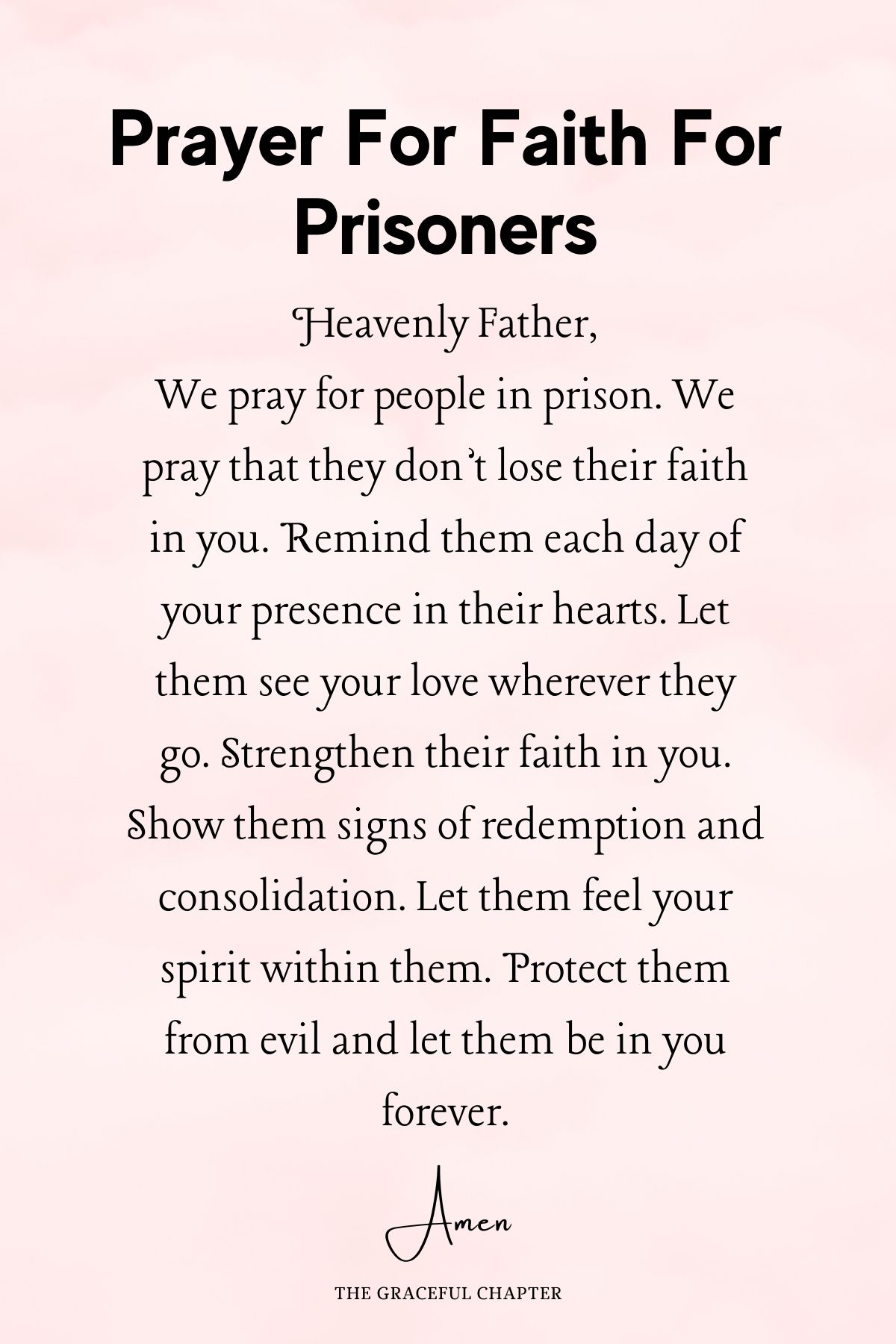 Prayer for faith for prisoners