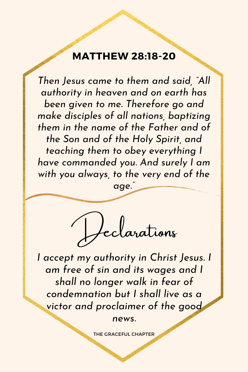 Matthew 28:18-20 declaration