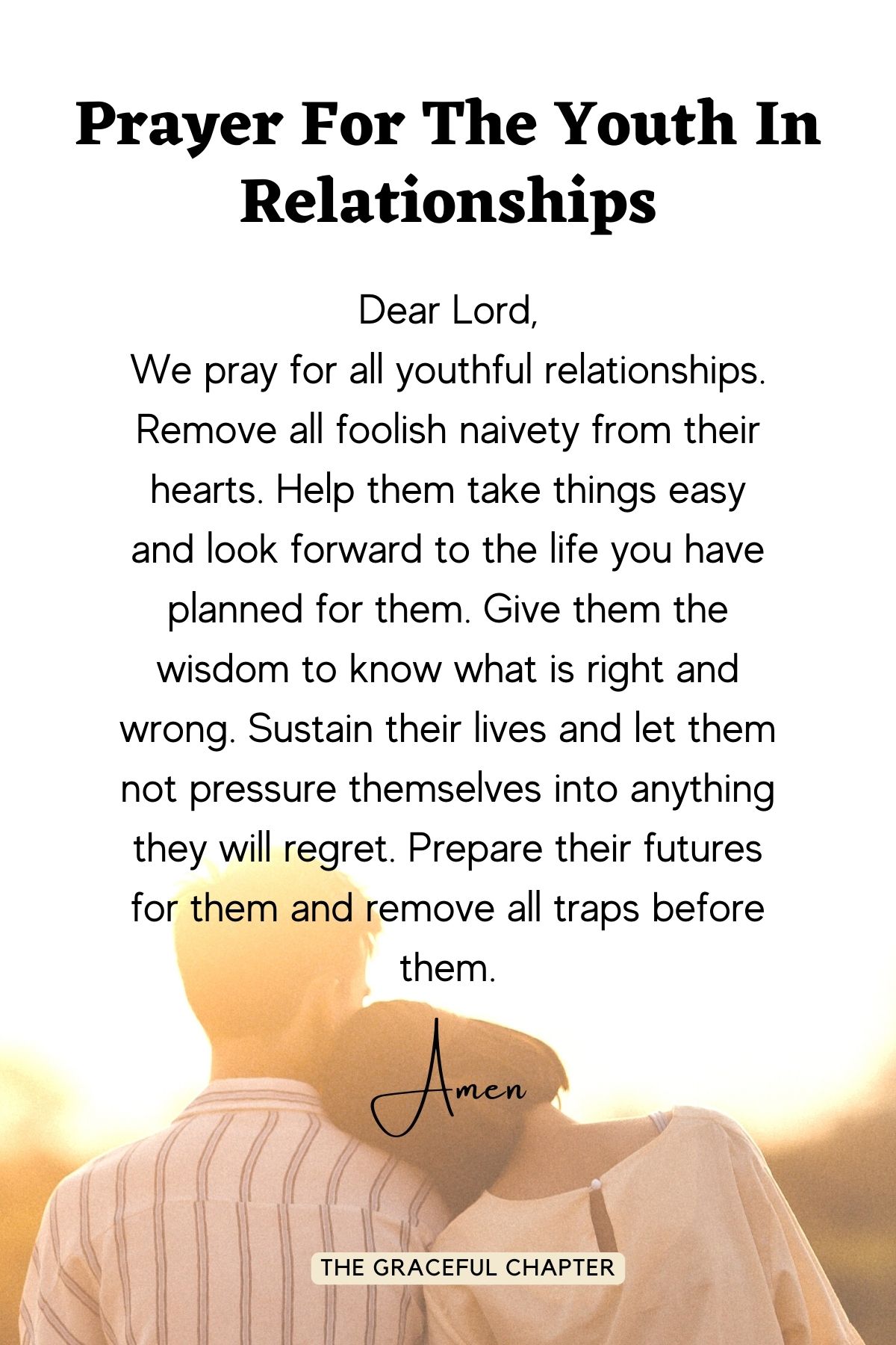 Prayer for the youth in relationships