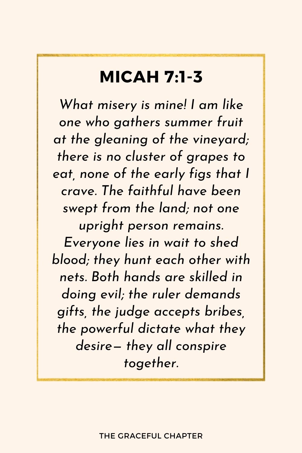 Micah 7:1-3