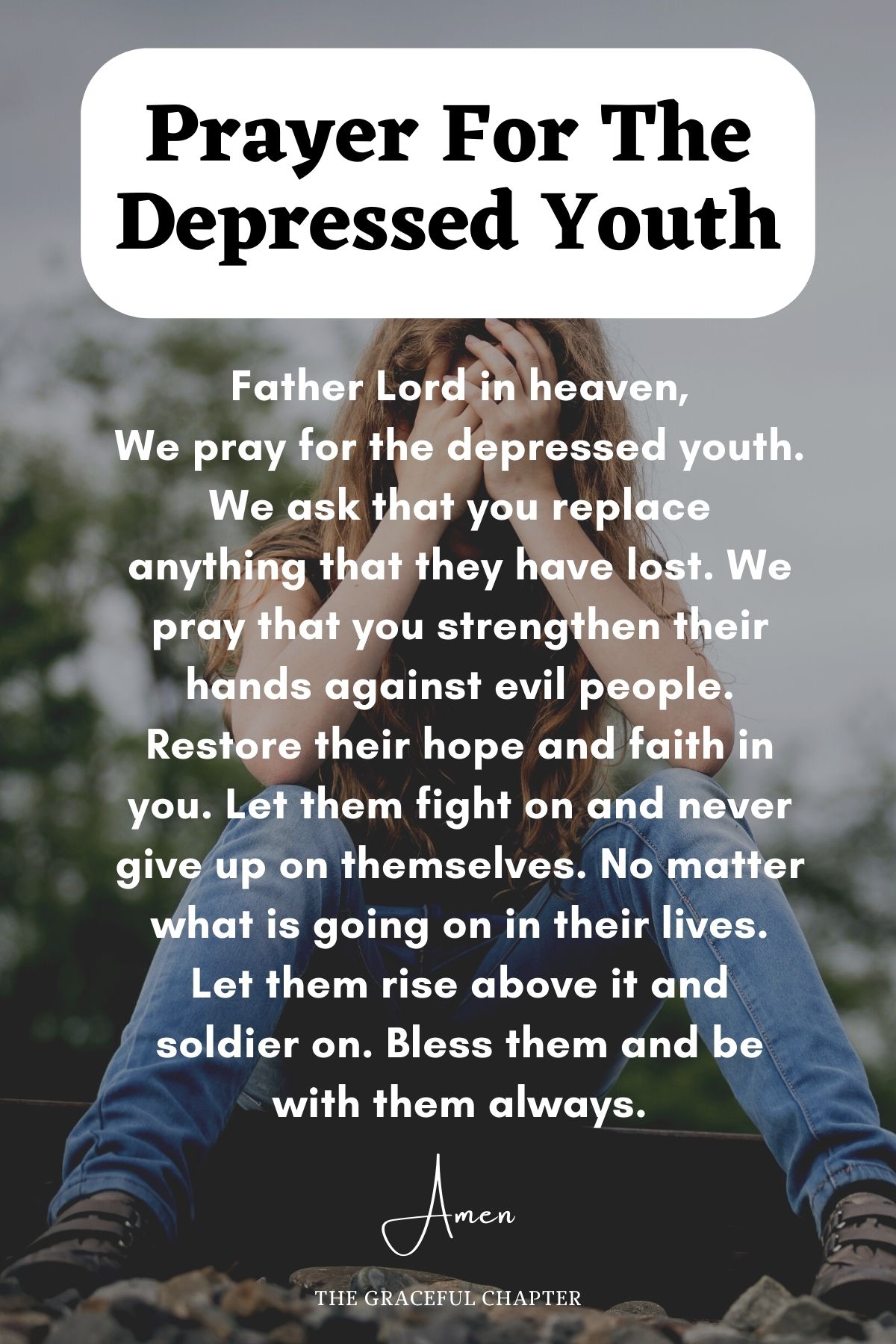 Prayer for the depressed youth