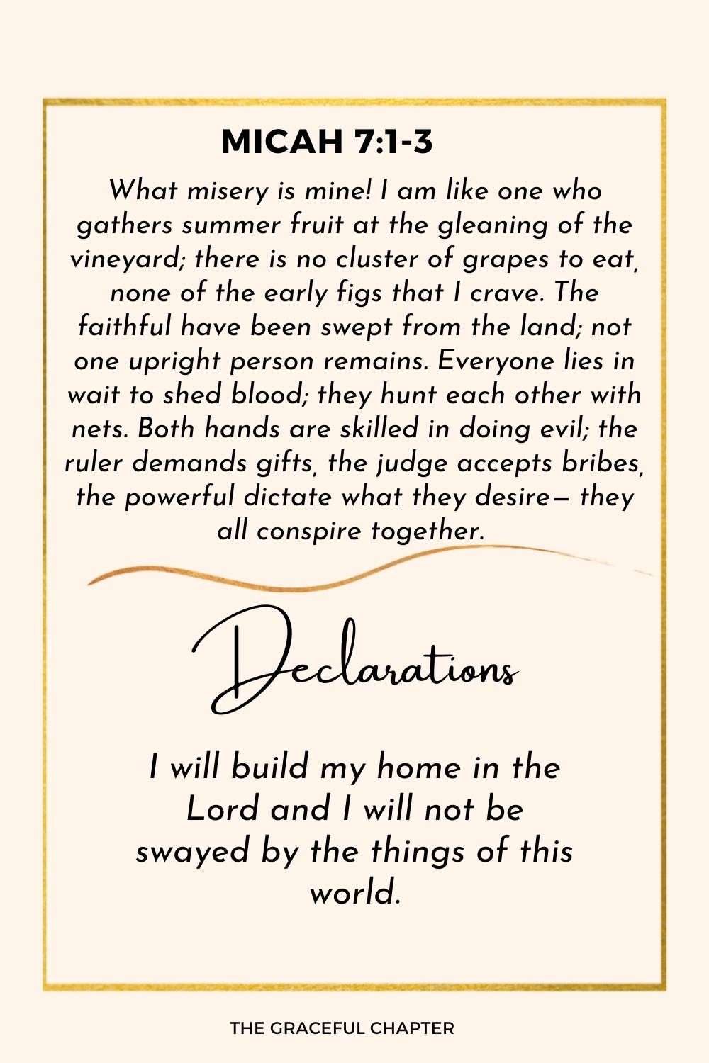 Declaration -Micah 7:1-3