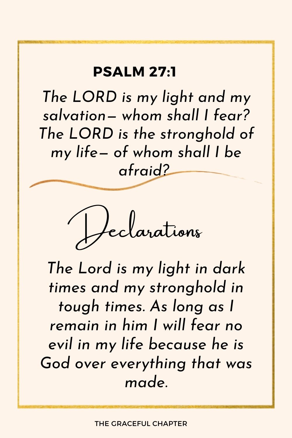 Psalm 27:1 declaration