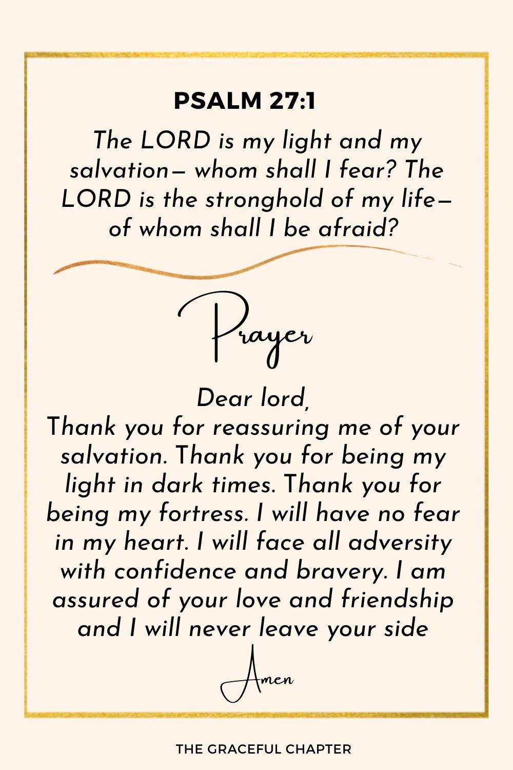 Psalm 27:1 prayer