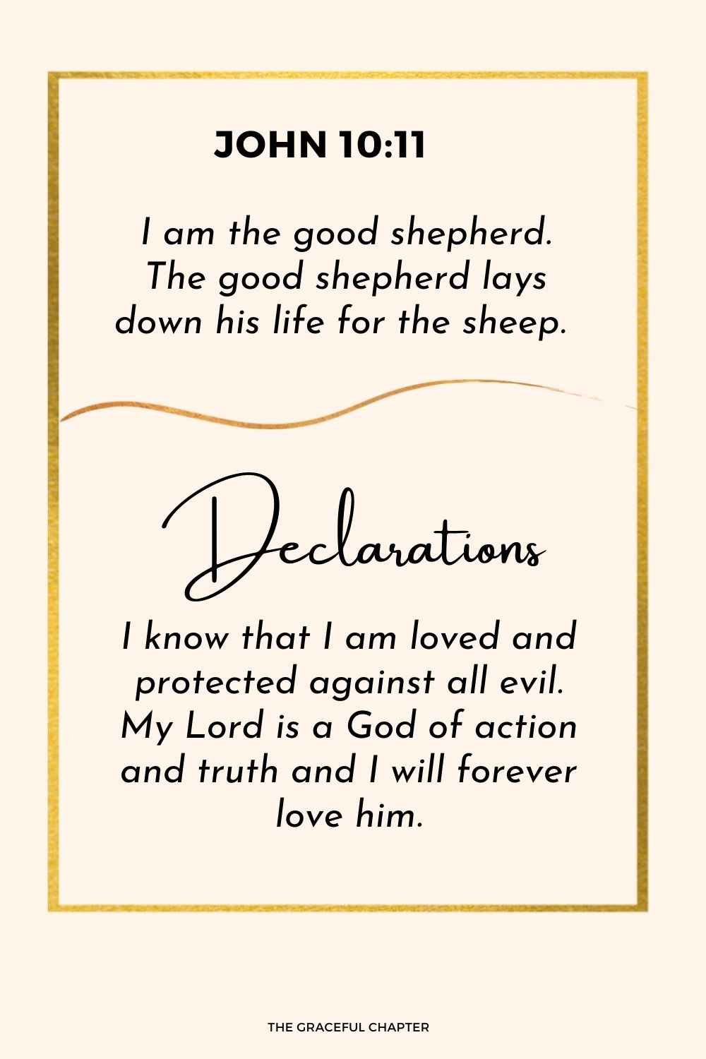 Declaration-John 10:11