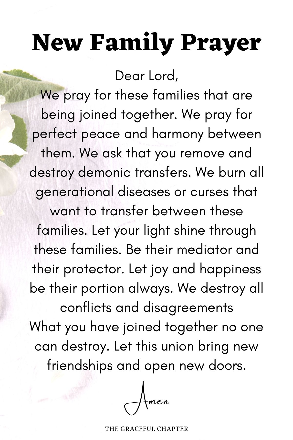 New family prayer