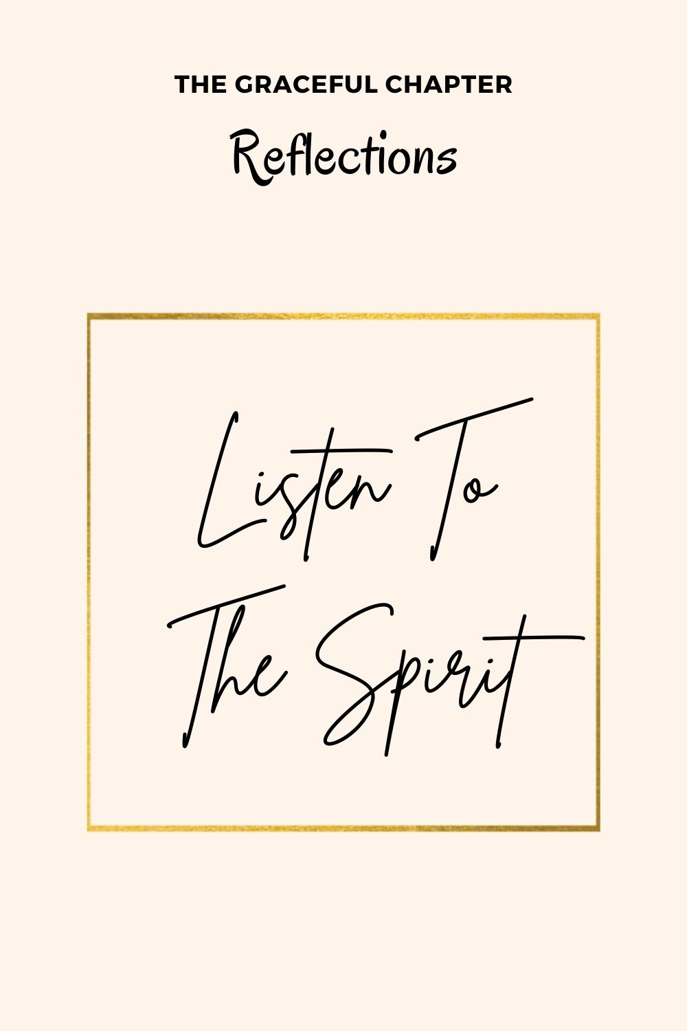 Reflection - Luke 2:25-32 - Listen To The Spirit