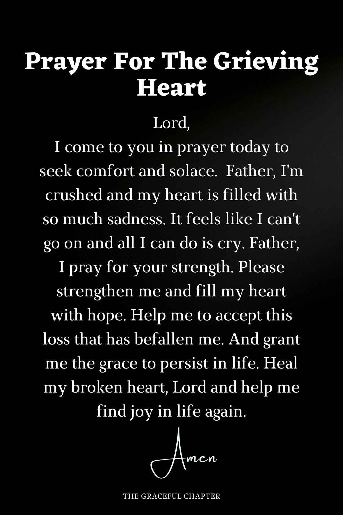 Prayer for the grieving heart