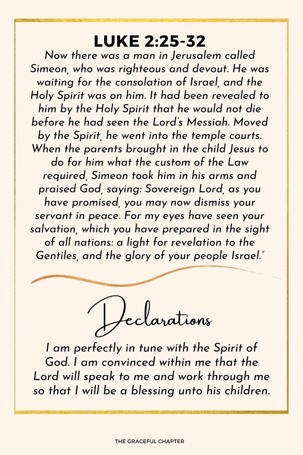 Luke 2:25-32 declaration