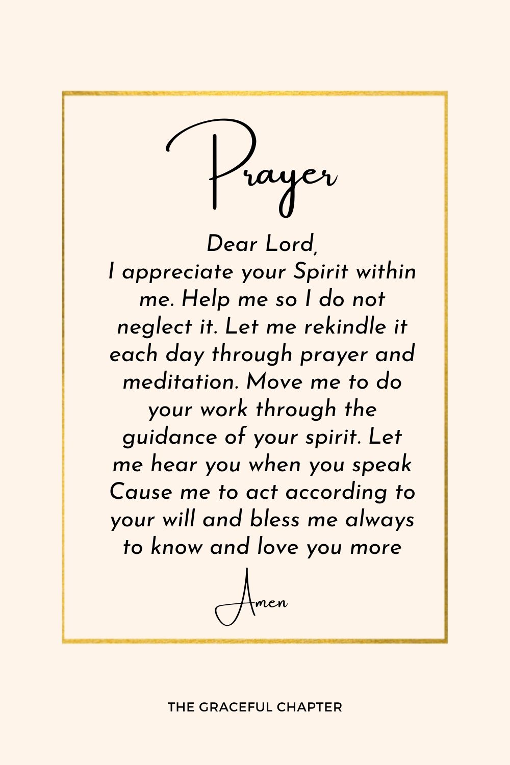 Prayer to listen to the Spirit