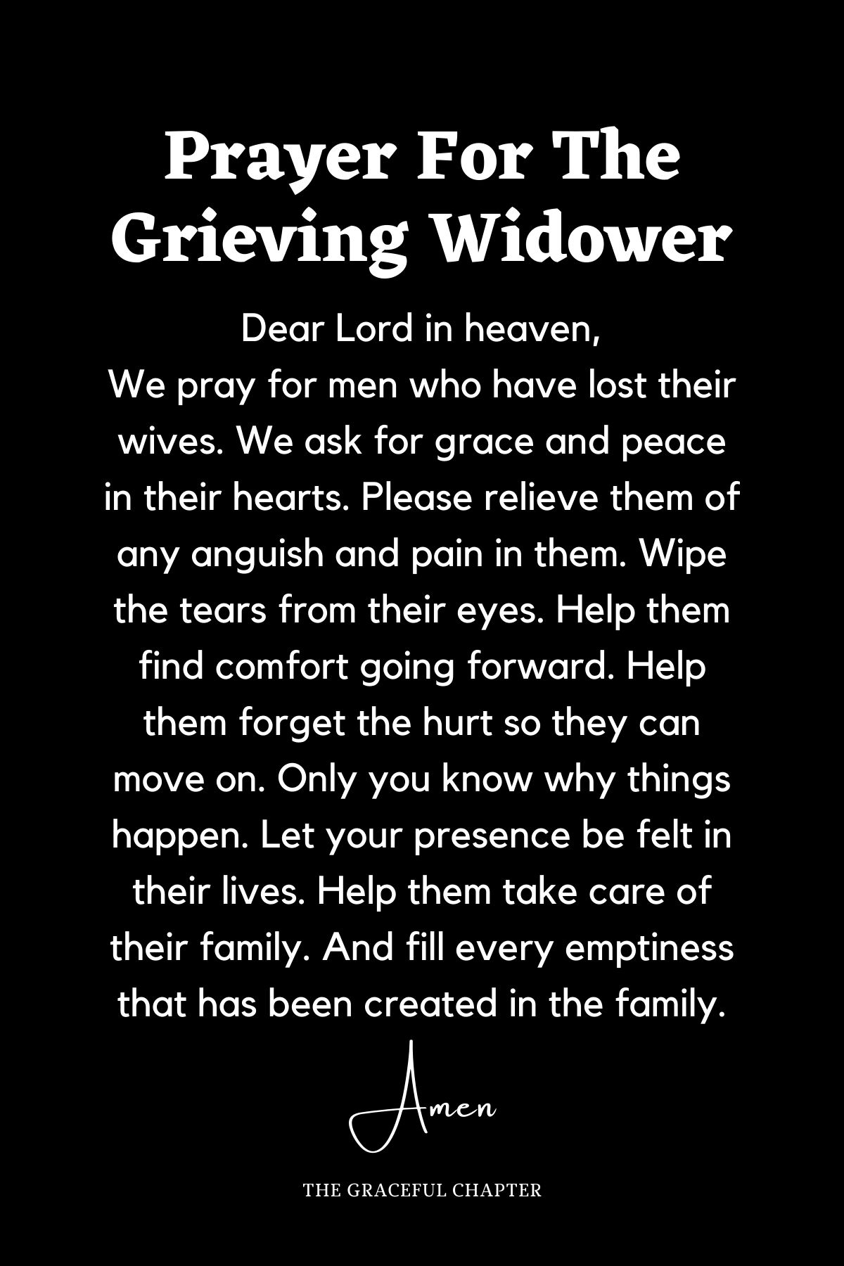 Prayer for the grieving widower