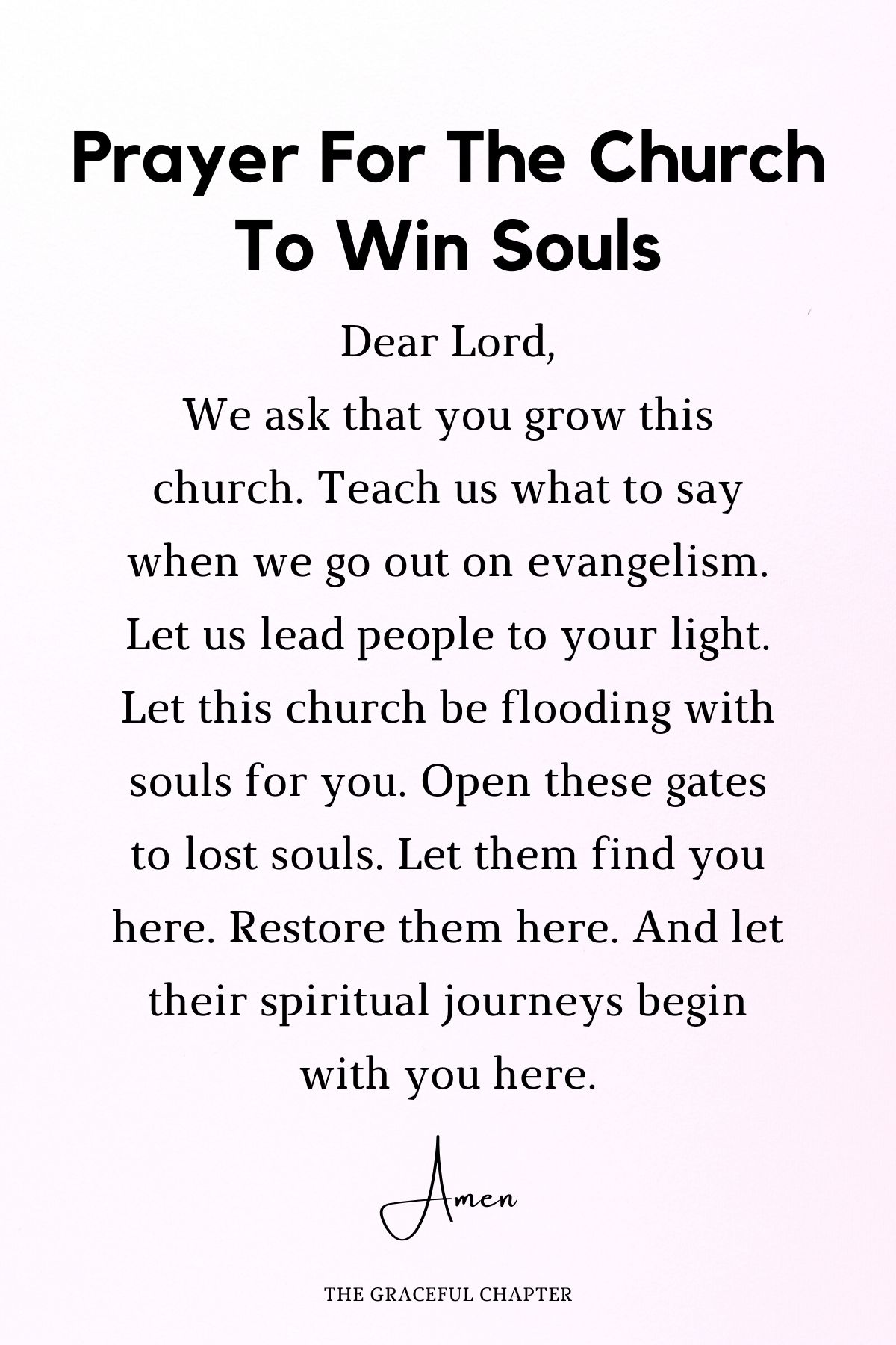 Prayer for the church to win souls