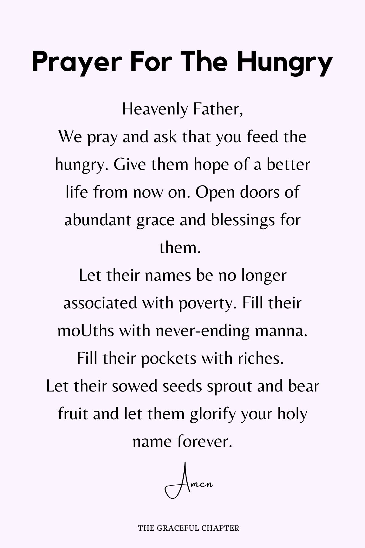 Prayer for the hungry