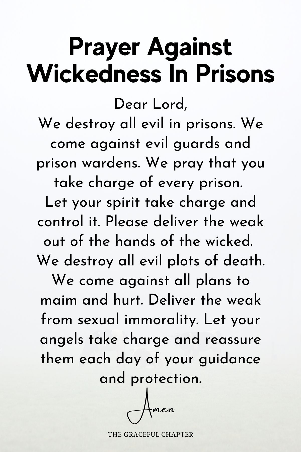 8 Inspirational Prayers For Prisoners - The Graceful Chapter