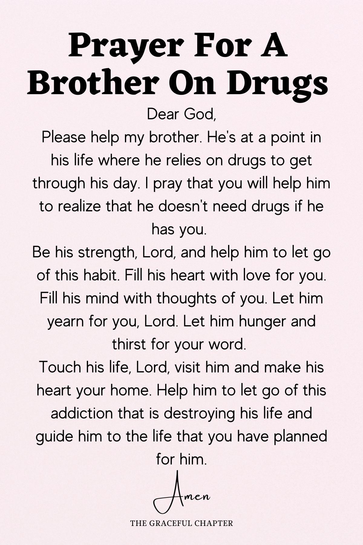 Prayer for brother on drugs