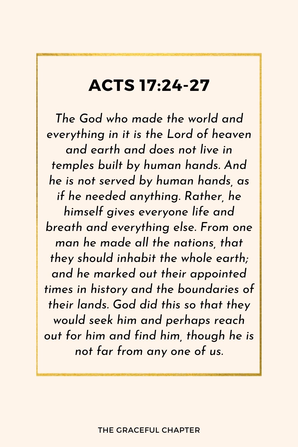 Verse – Acts 17:24-27