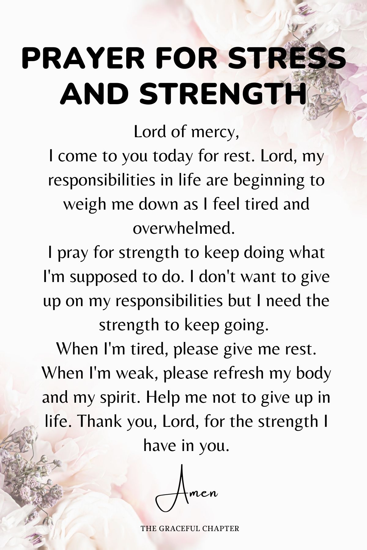 Prayers for stress and strength