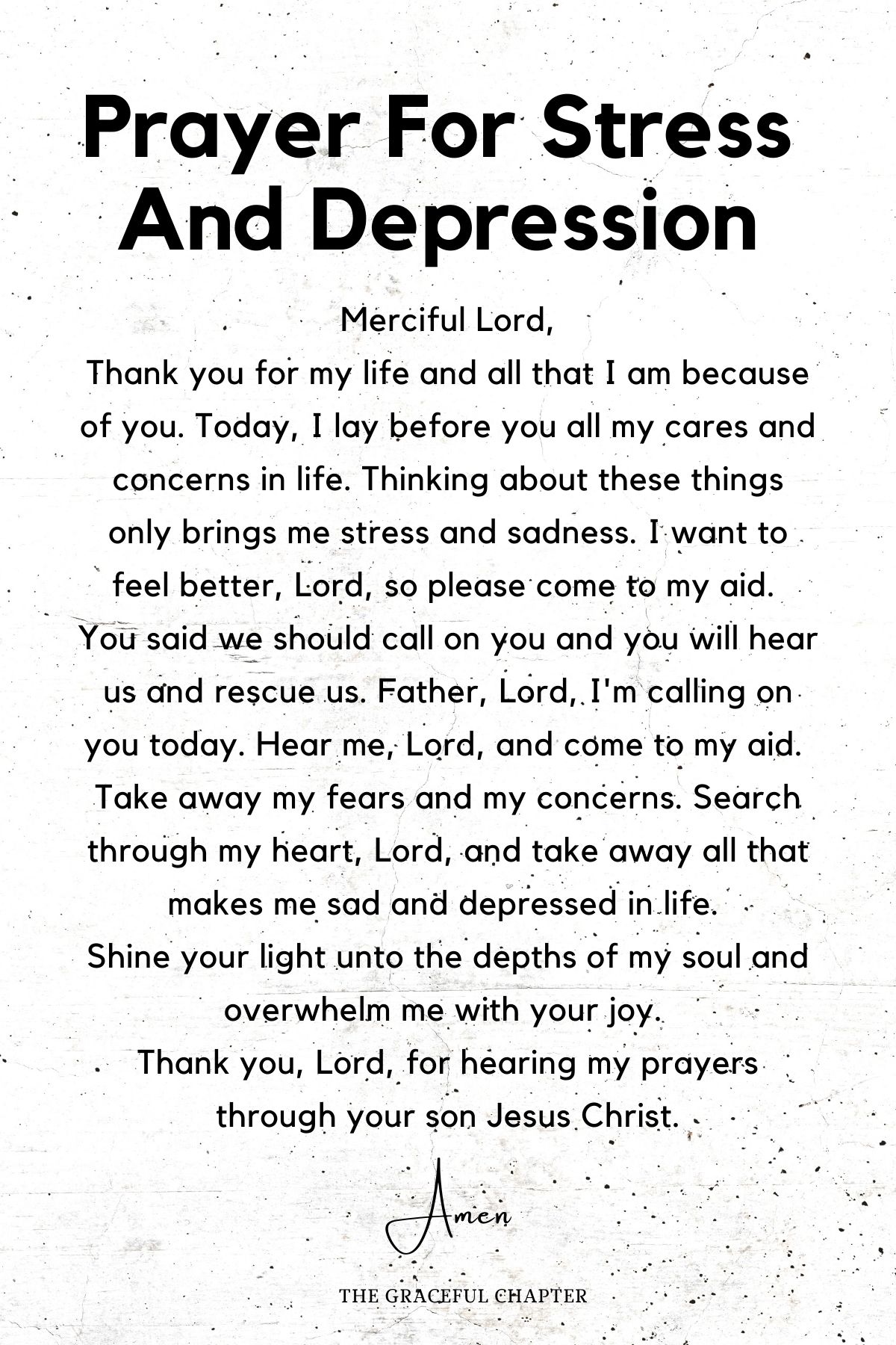 Prayer for stress and depression