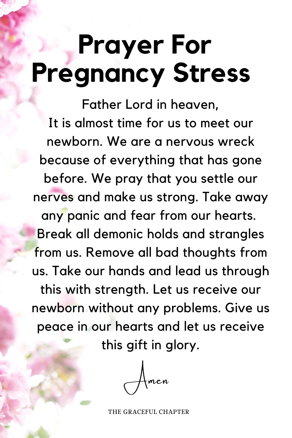 Prayer for pregnancy stress 