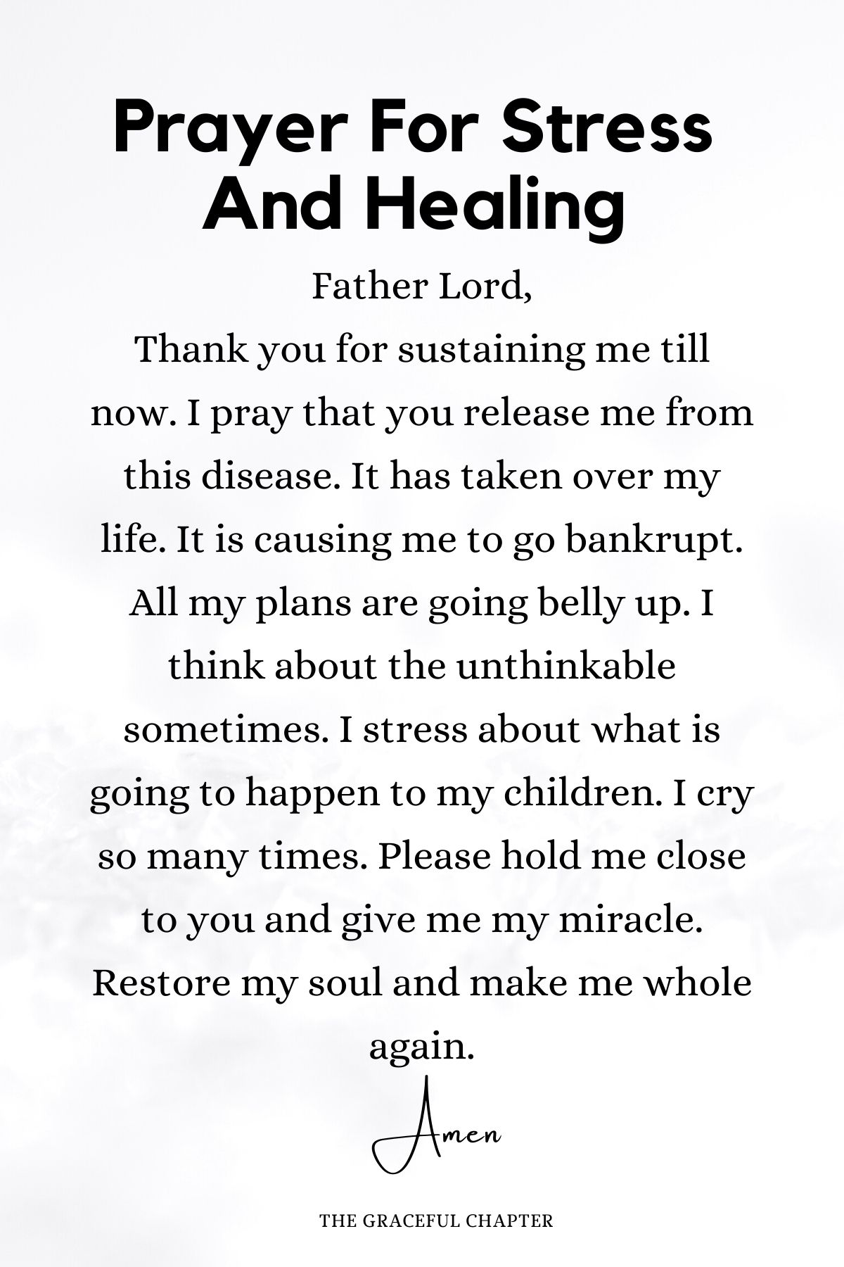 Prayer for stress and healing