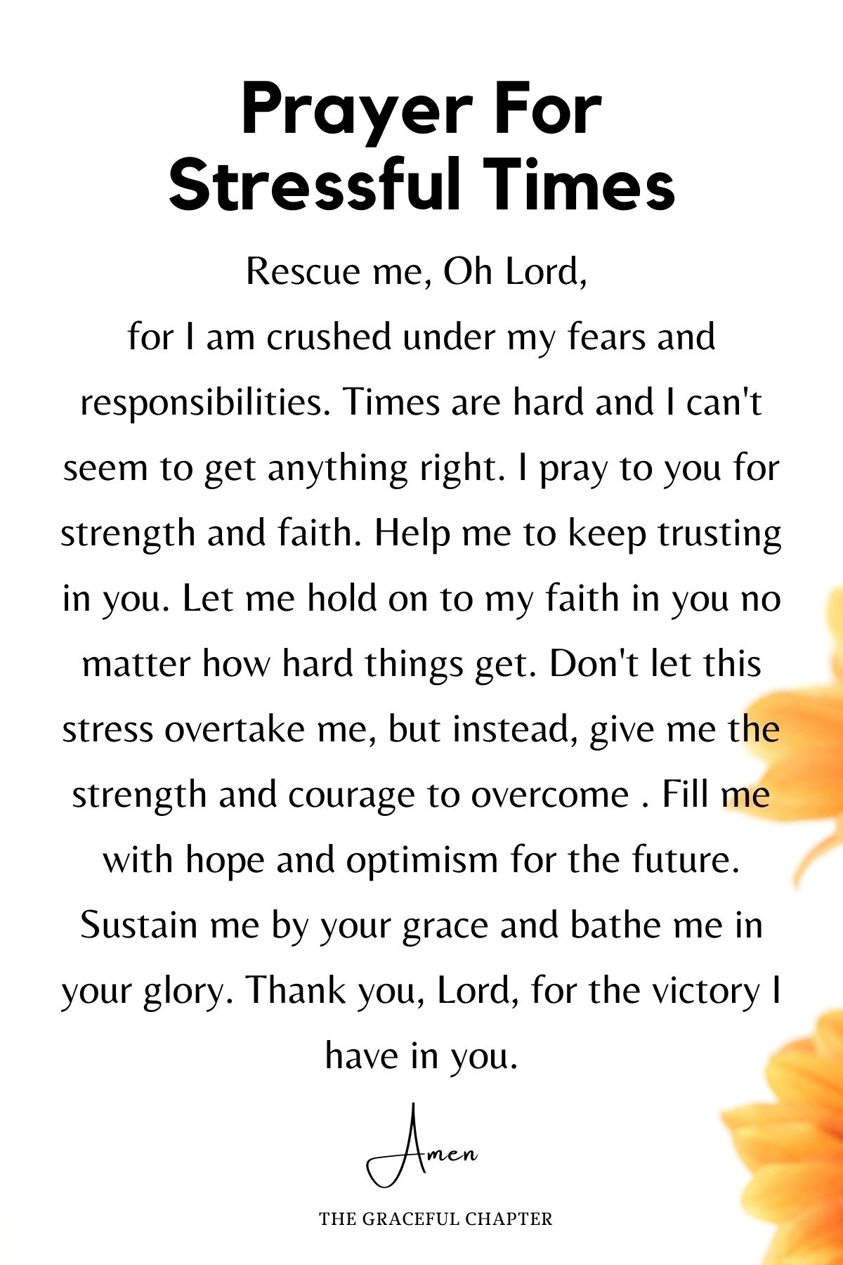 Prayer for stressful times