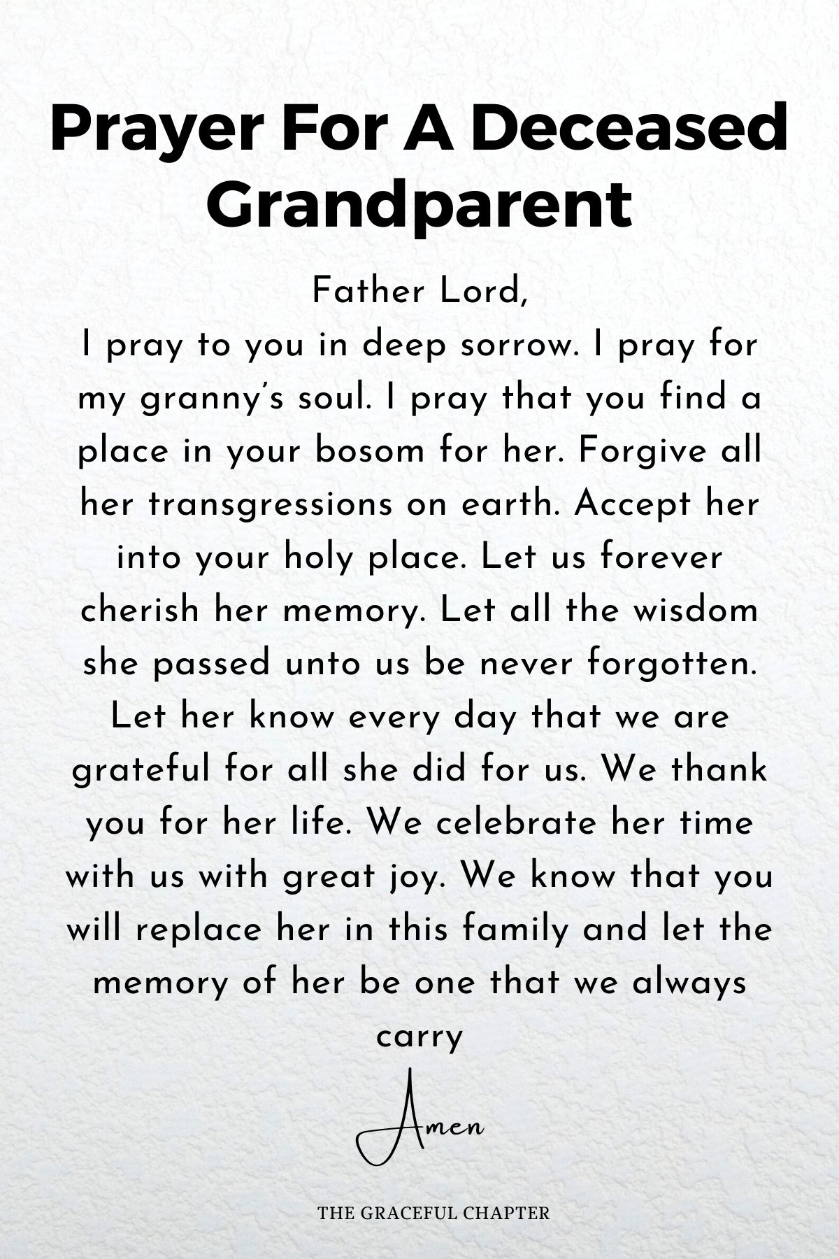 6 Prayers For Grandparents - The Graceful Chapter