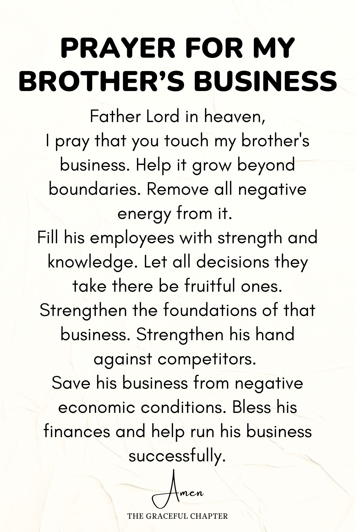 Prayer for my brother’s business - Prayers for my brother