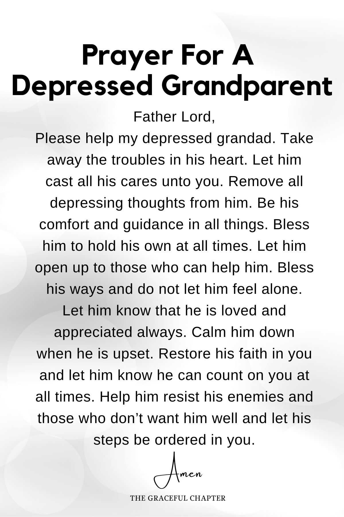 Prayer for a depressed grandparent