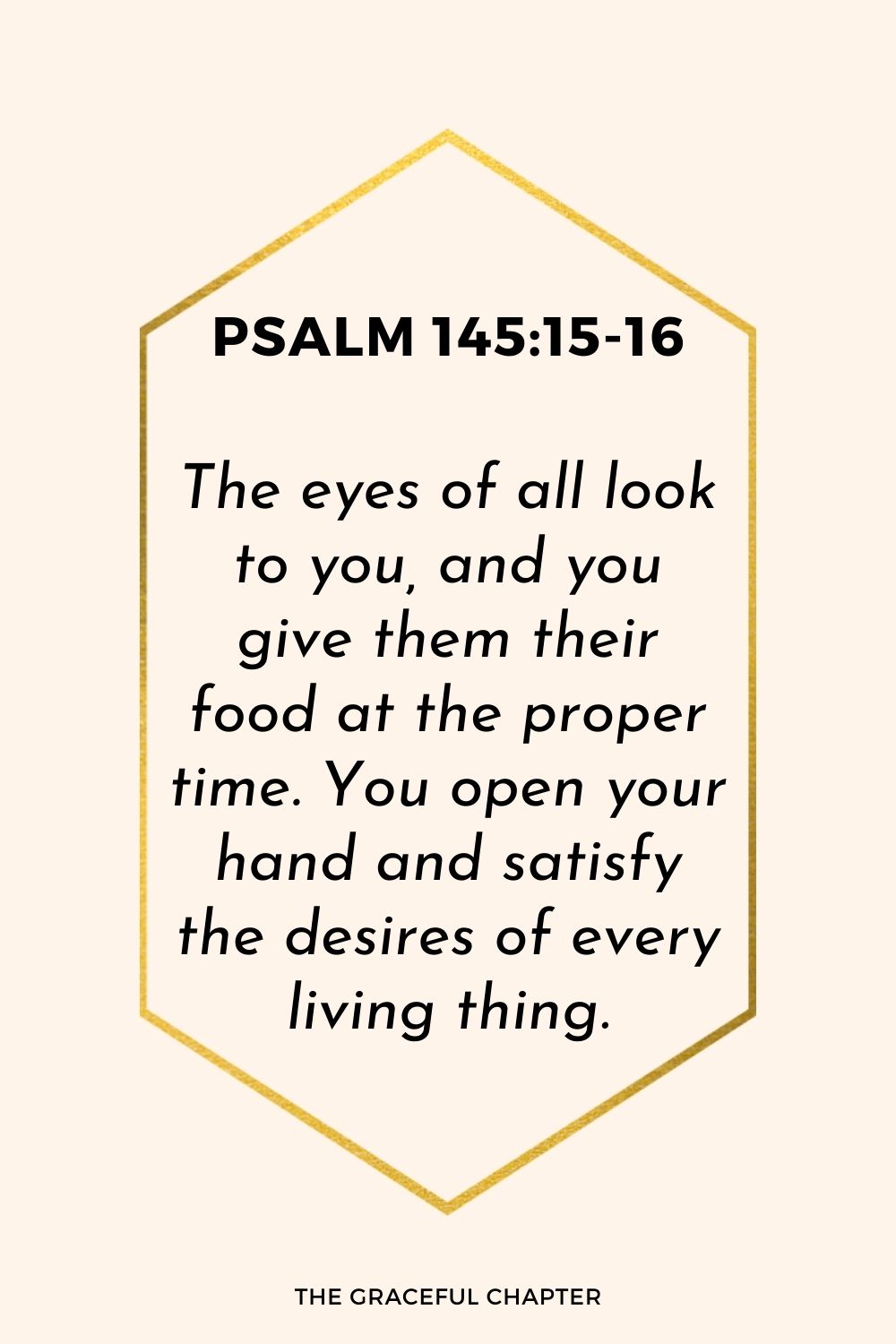 Verse – Psalm 145:15-16