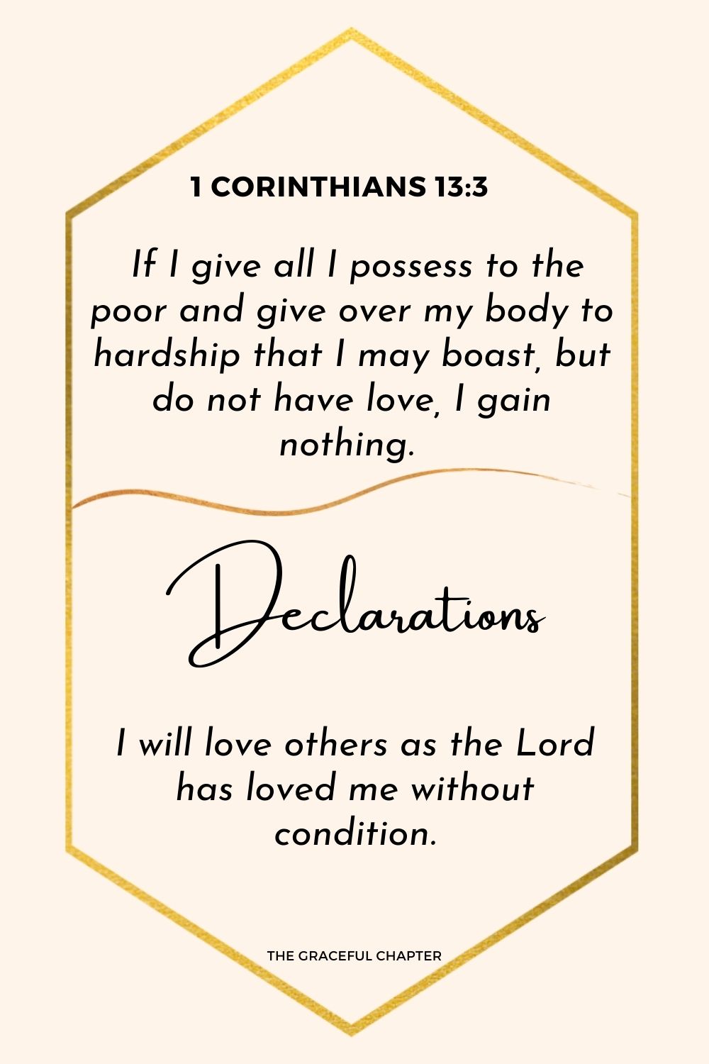 Declaration -1 Corinthians 13:3