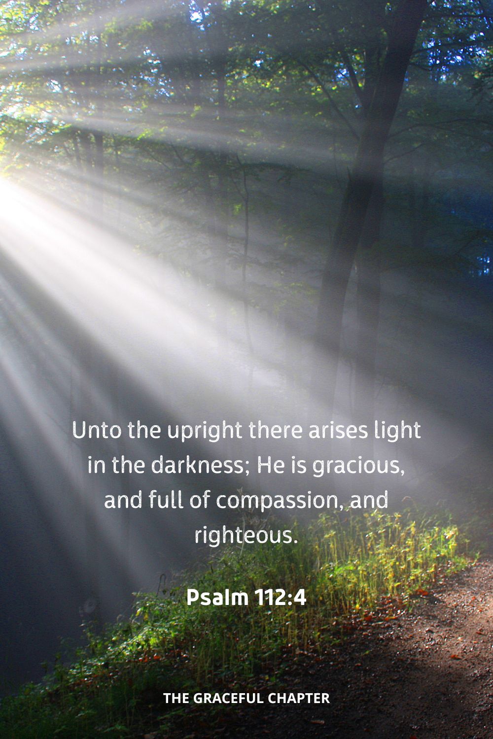 Unto the upright there arises light in the darkness; He is gracious, and full of compassion, and righteous.
