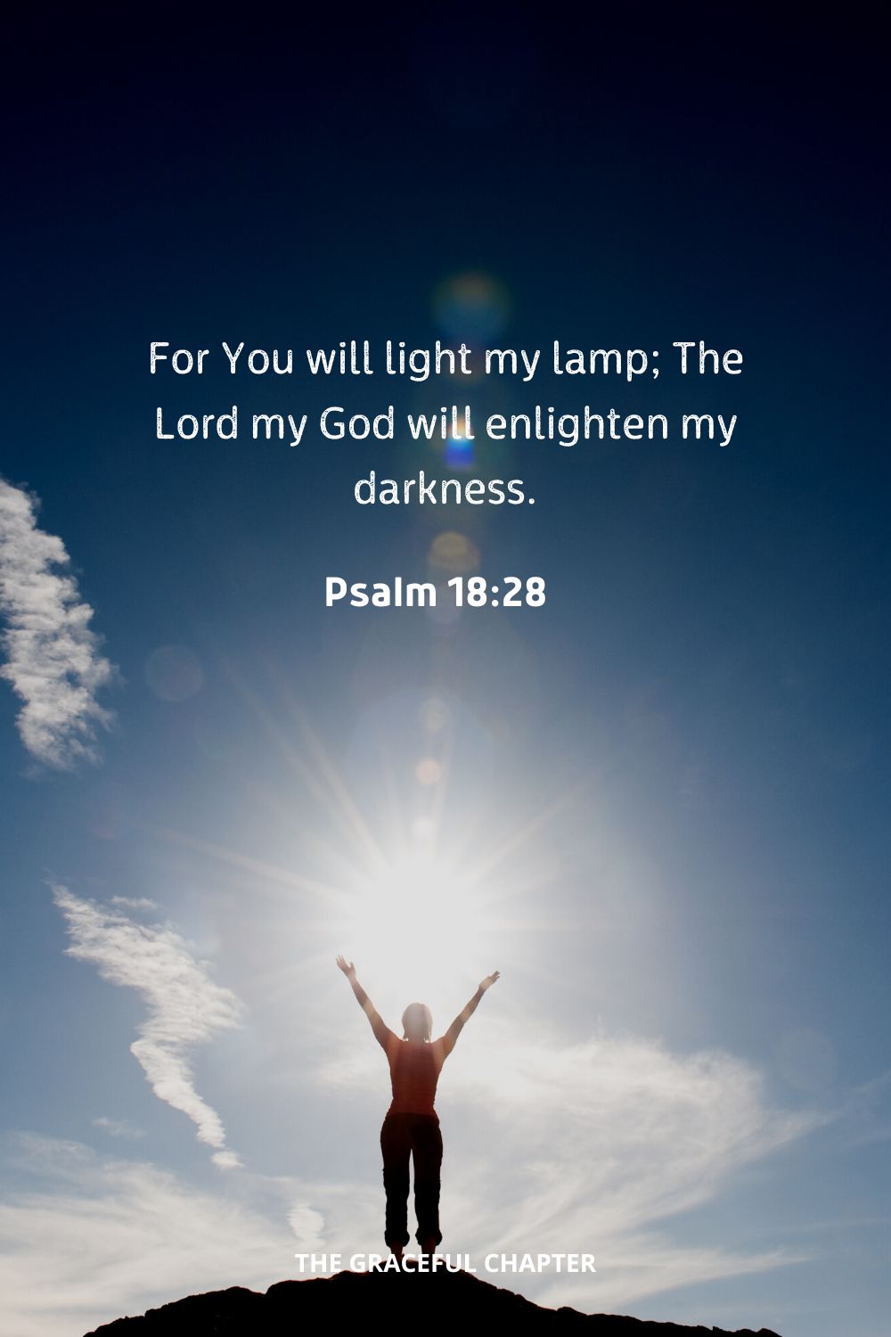 For You will light my lamp; The Lord my God will enlighten my darkness.