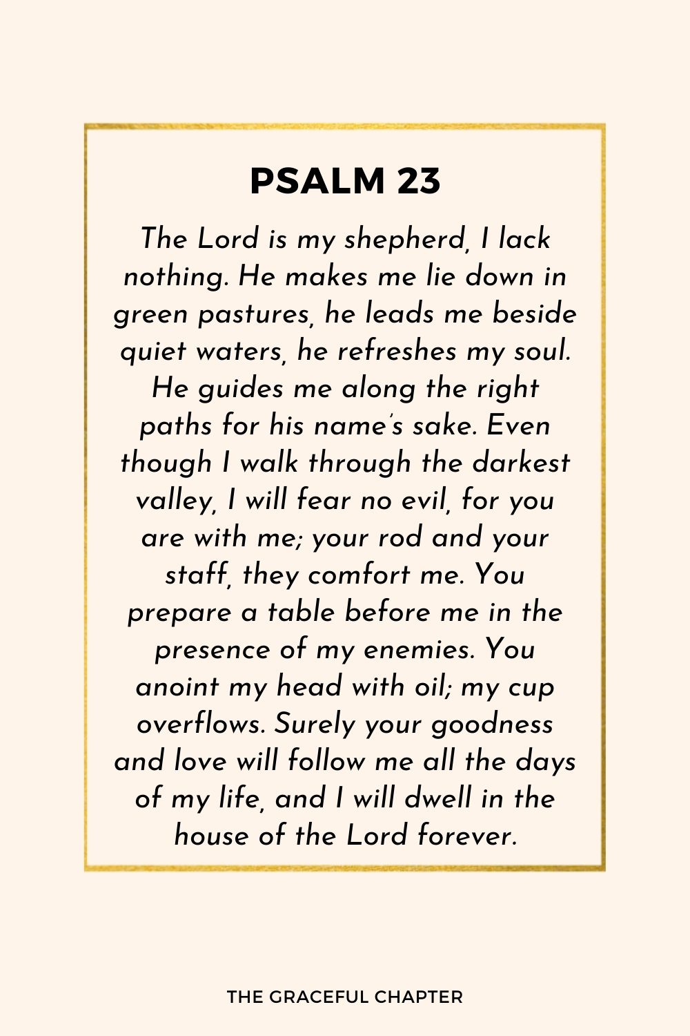 Verse: Psalm 23