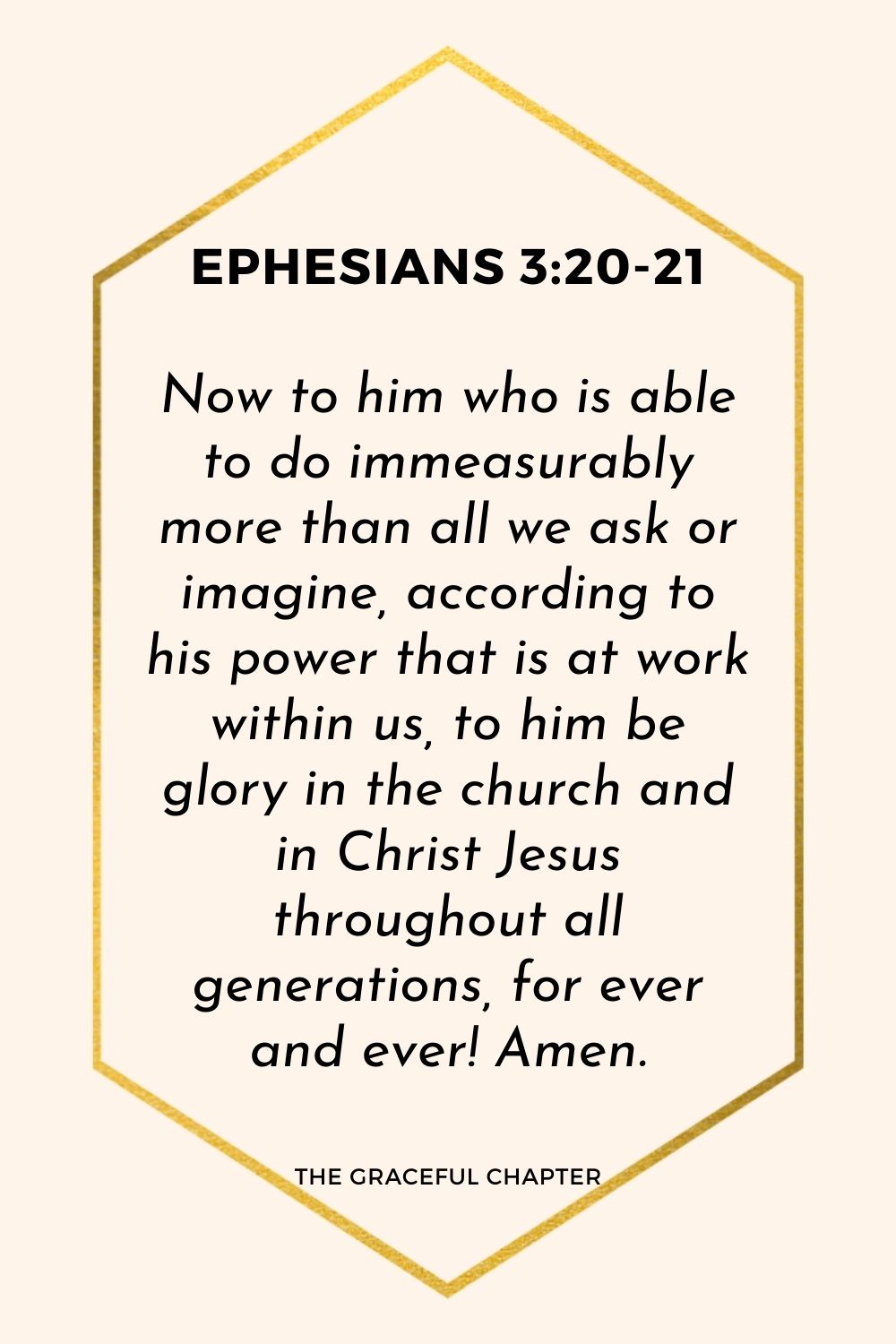 Verse: Ephesians 3:20-21