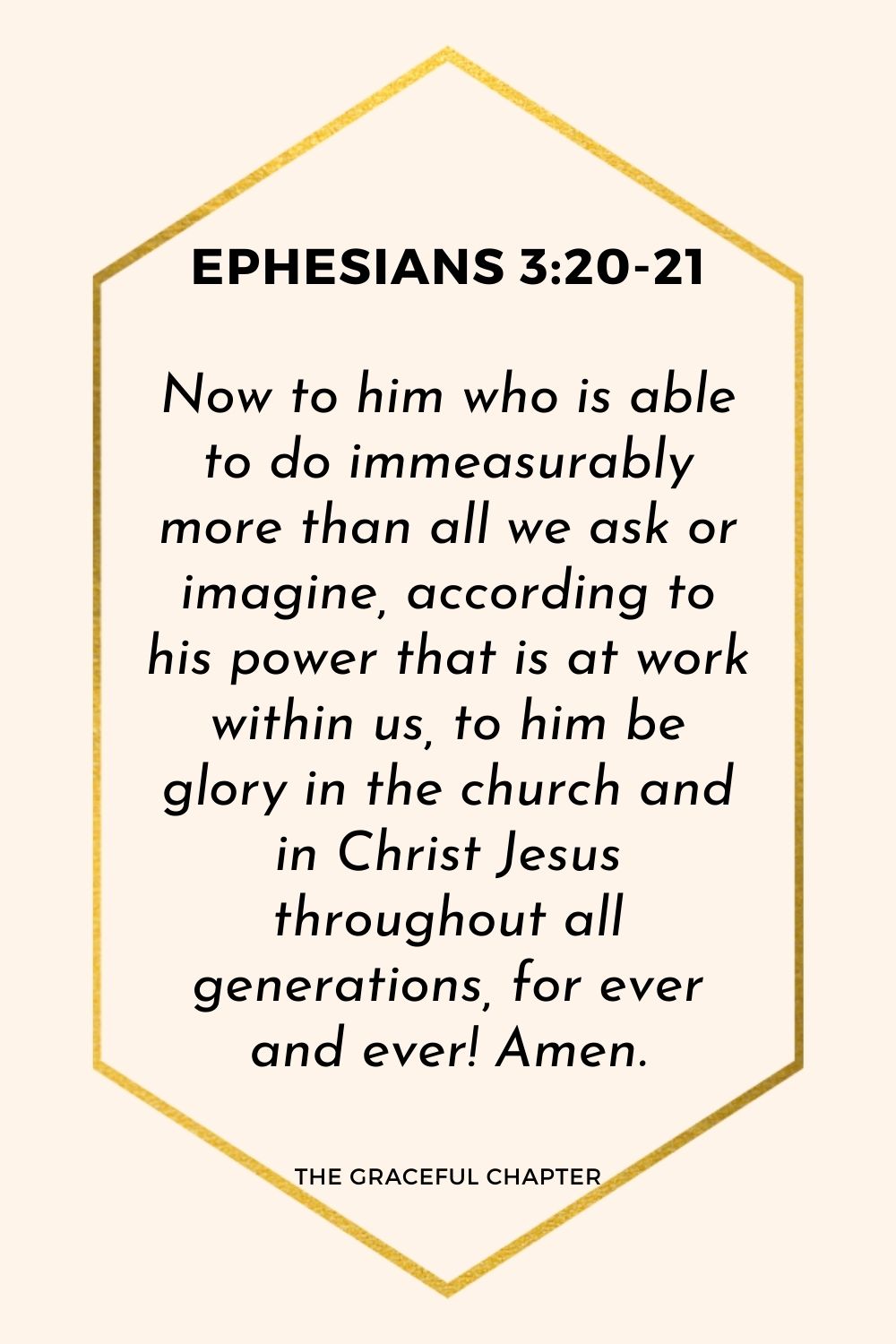 Bible Reflection - Ephesians 3:20-21 - God Can - The Graceful Chapter