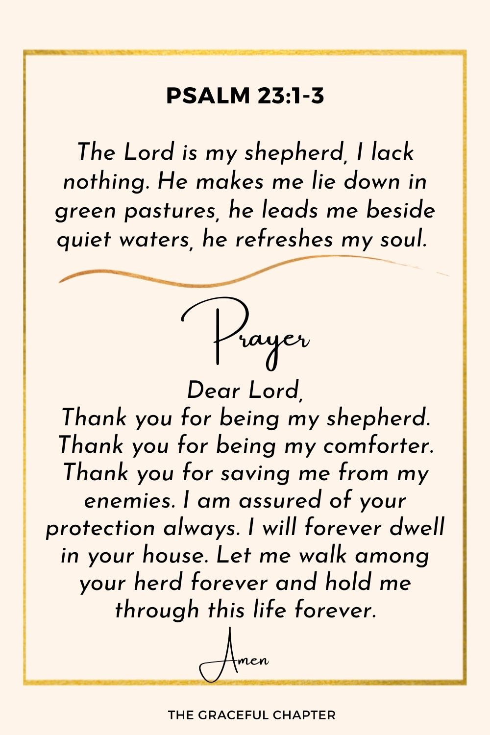 Prayer - Psalm 23:1-3