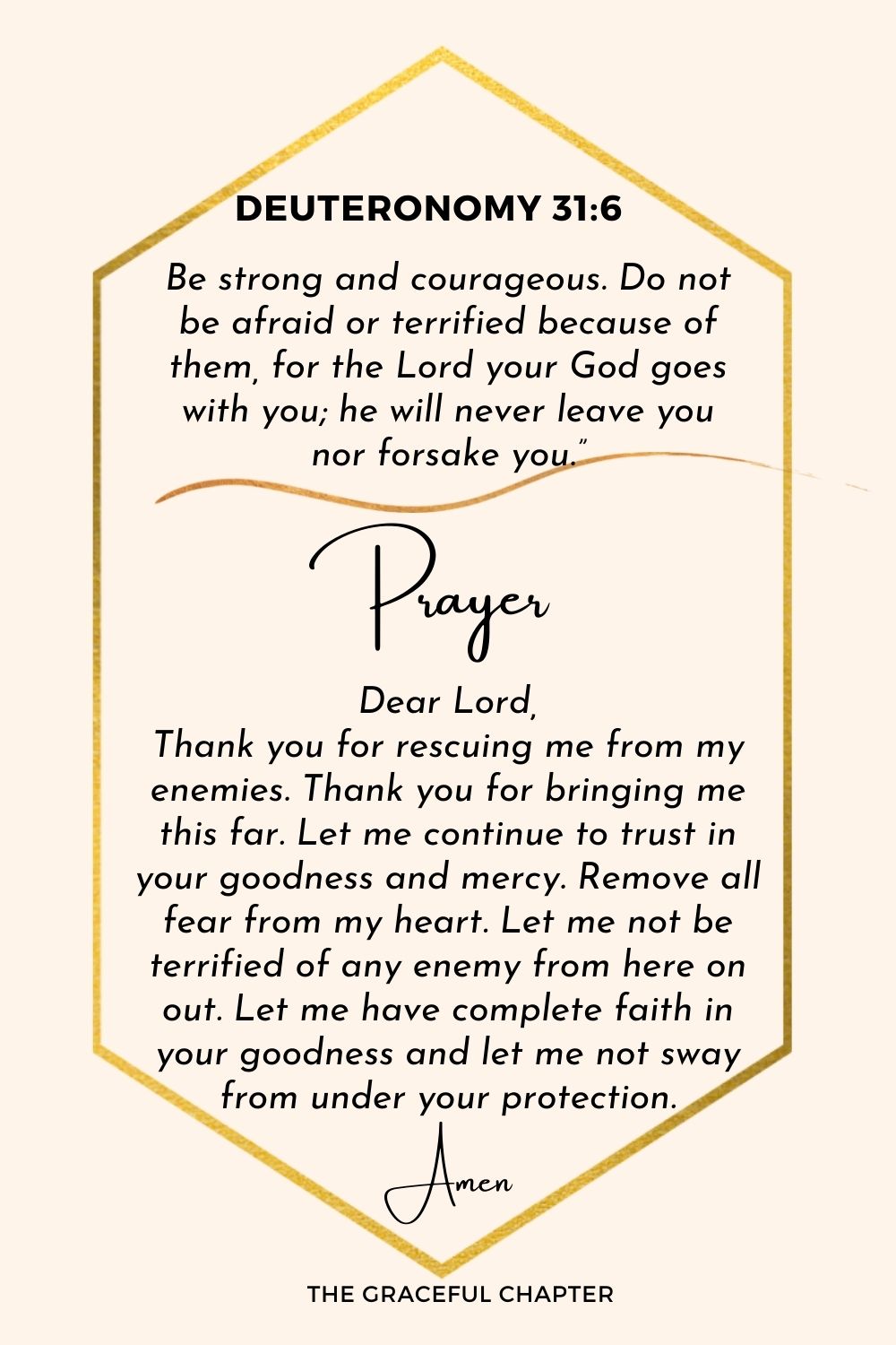 Prayer - Deuteronomy 31:6