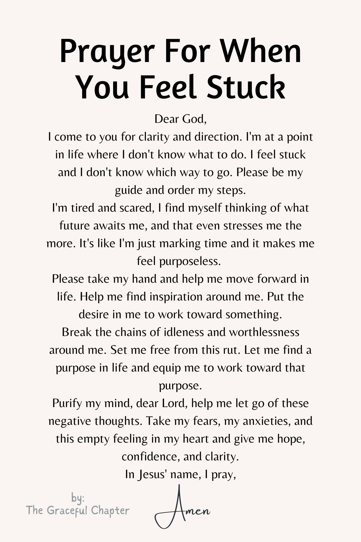 Prayer for when you feel stuck
