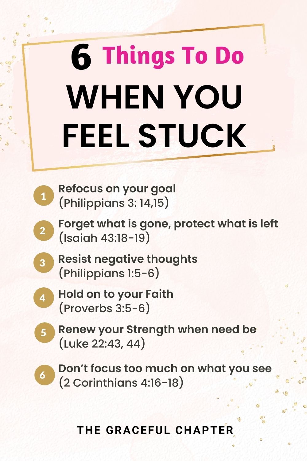 6 things to do when you feel stuck