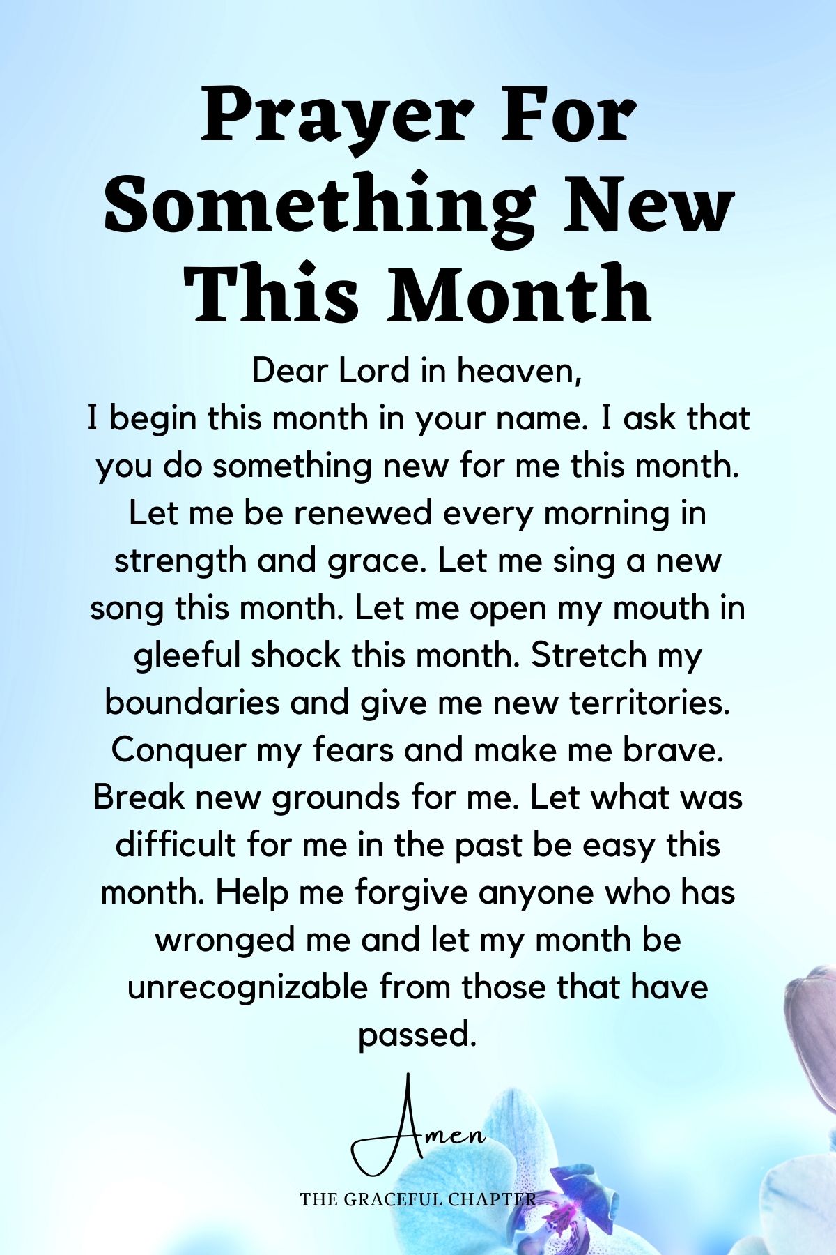 13 Prayers For The New Month - The Graceful Chapter