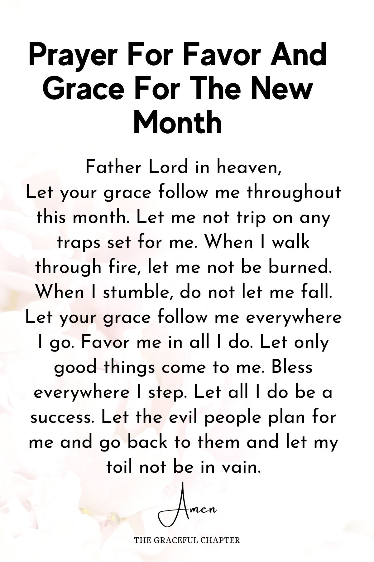 13 Prayers For The New Month - The Graceful Chapter