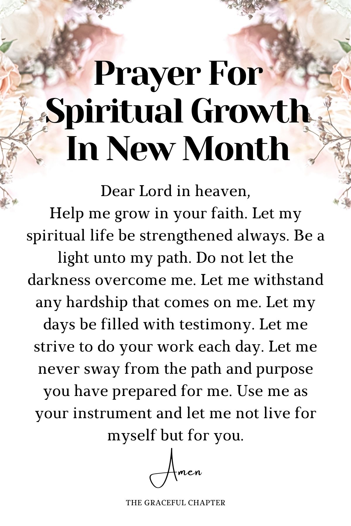 13 Prayers For The New Month - The Graceful Chapter