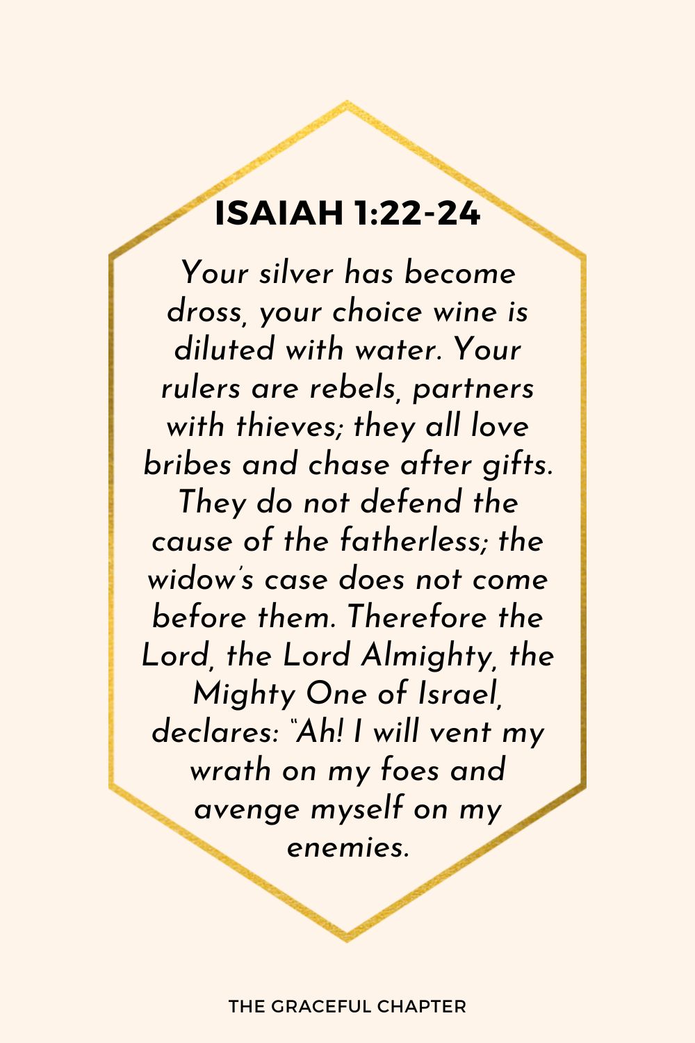 Verse – Isaiah 1:22-24