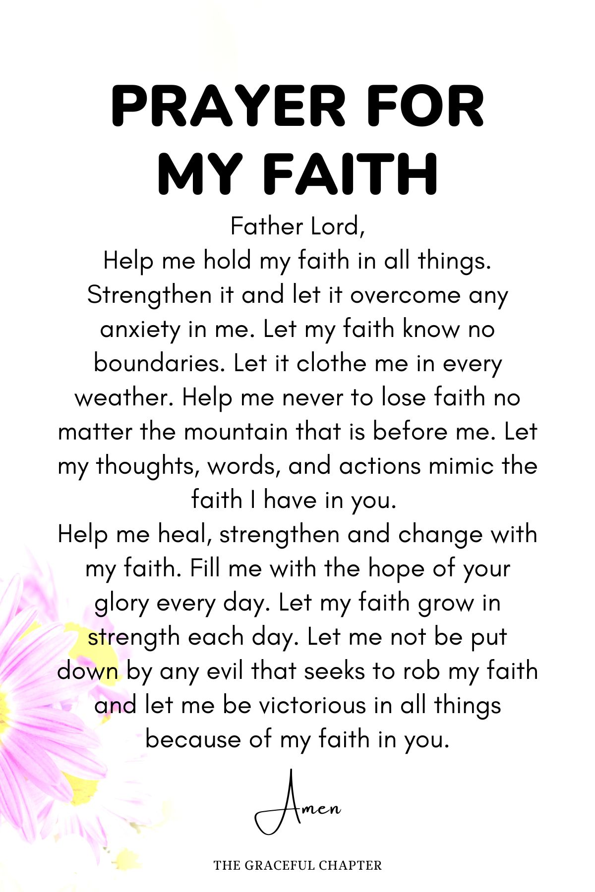 Prayer for my faith