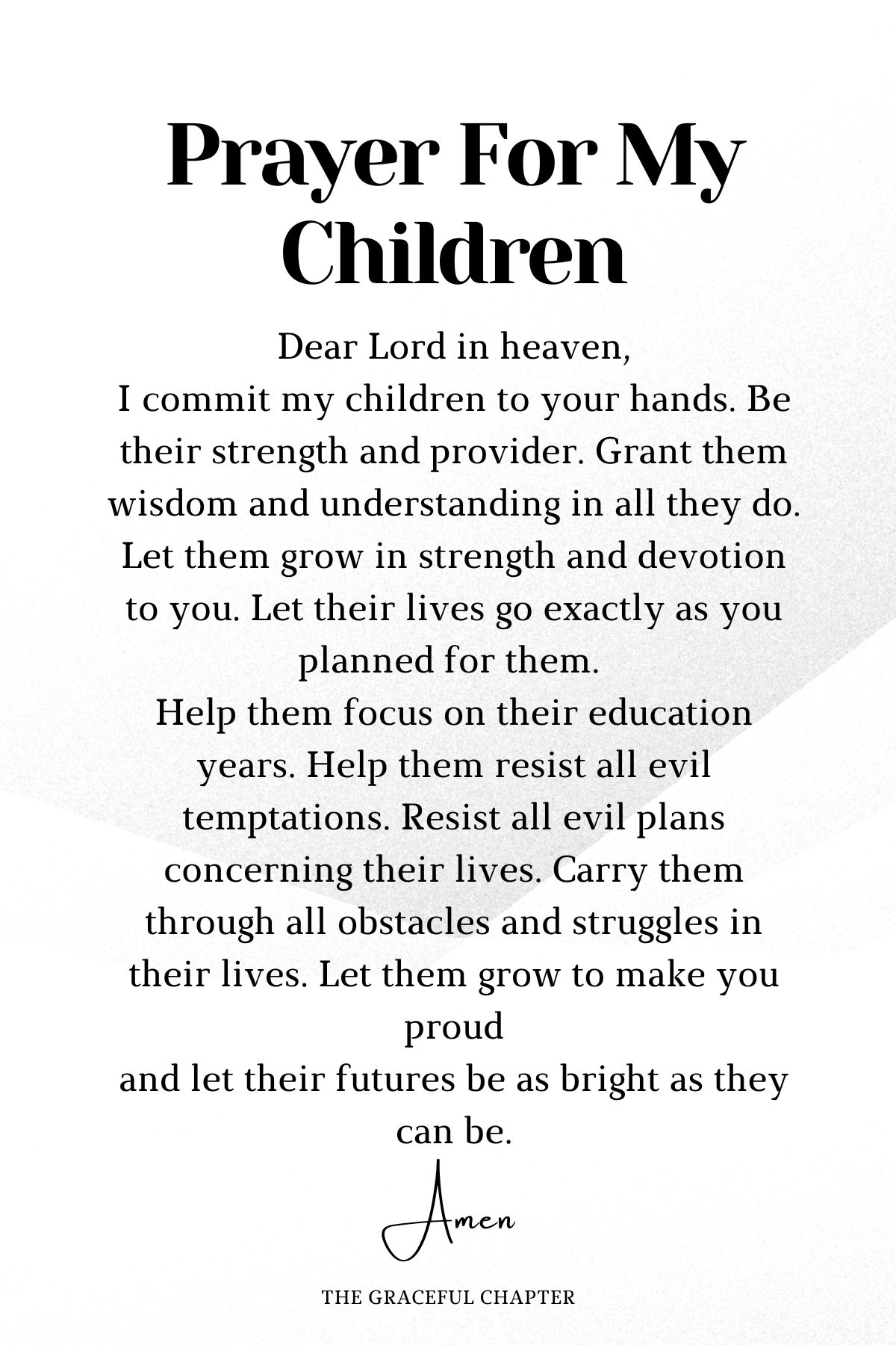 Prayer for my children